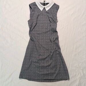 Tommy Hilfiger Contrast-Collar Plaid Dress – Size 10